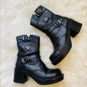 Harley-Davidson Gypsy Leather Boots Black, Size 7